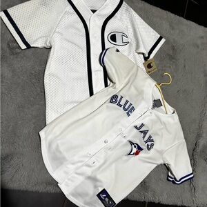Champion and blue jays Navy Jersey Set